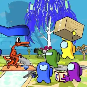 AMONG US vs RAINBOW FRIENDS